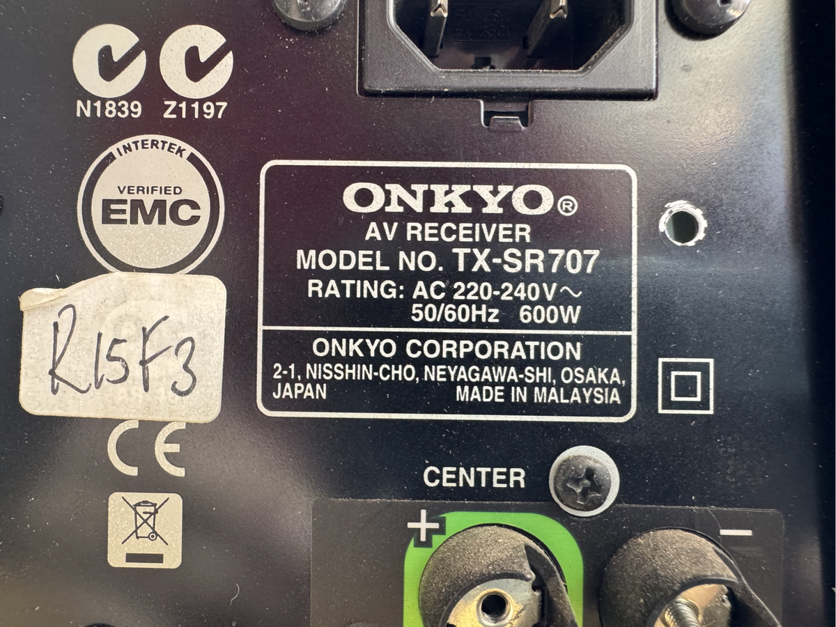 2x Onkyo AV Receivers  TX-SR707 & TX-NR808  Sold As Is for Spares/Repair