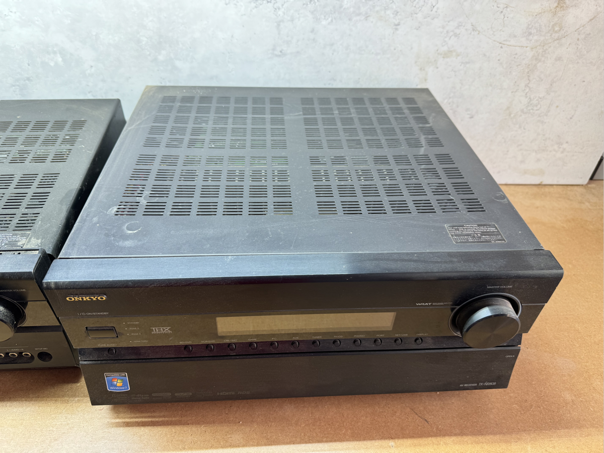 2x Onkyo AV Receivers  TX-SR707 & TX-NR808  Sold As Is for Spares/Repair