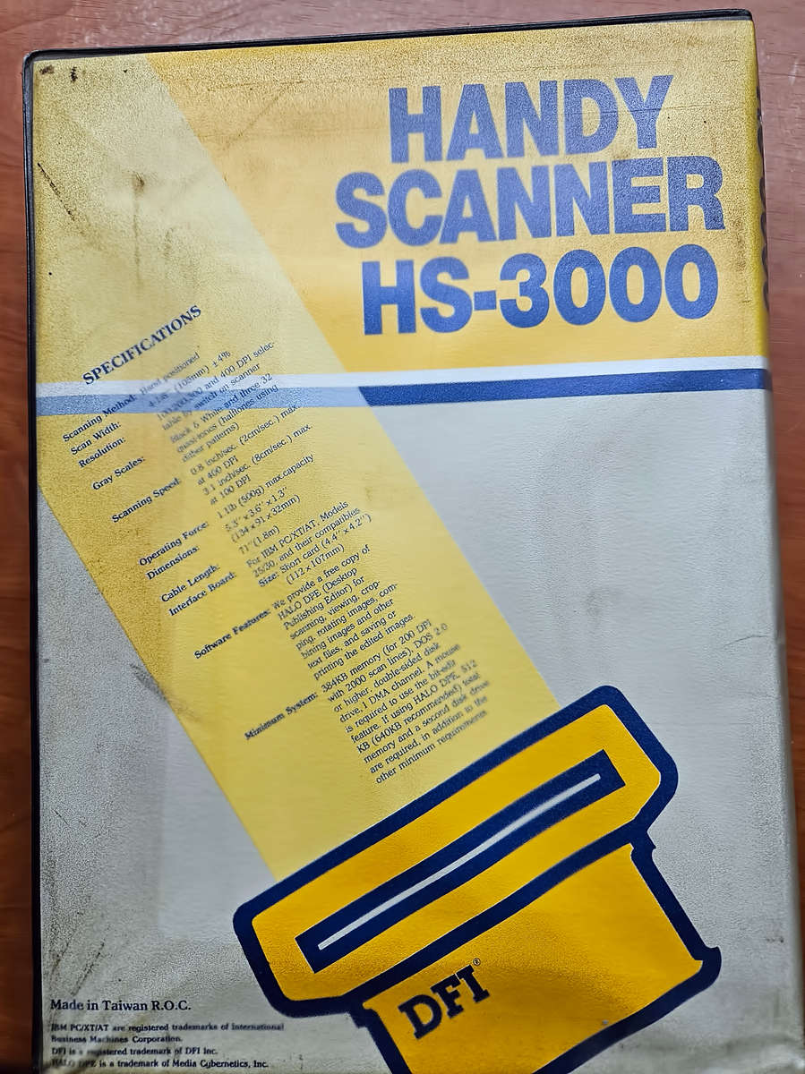DFI HS-3000 Hand Scanner  for DOS (1989)
