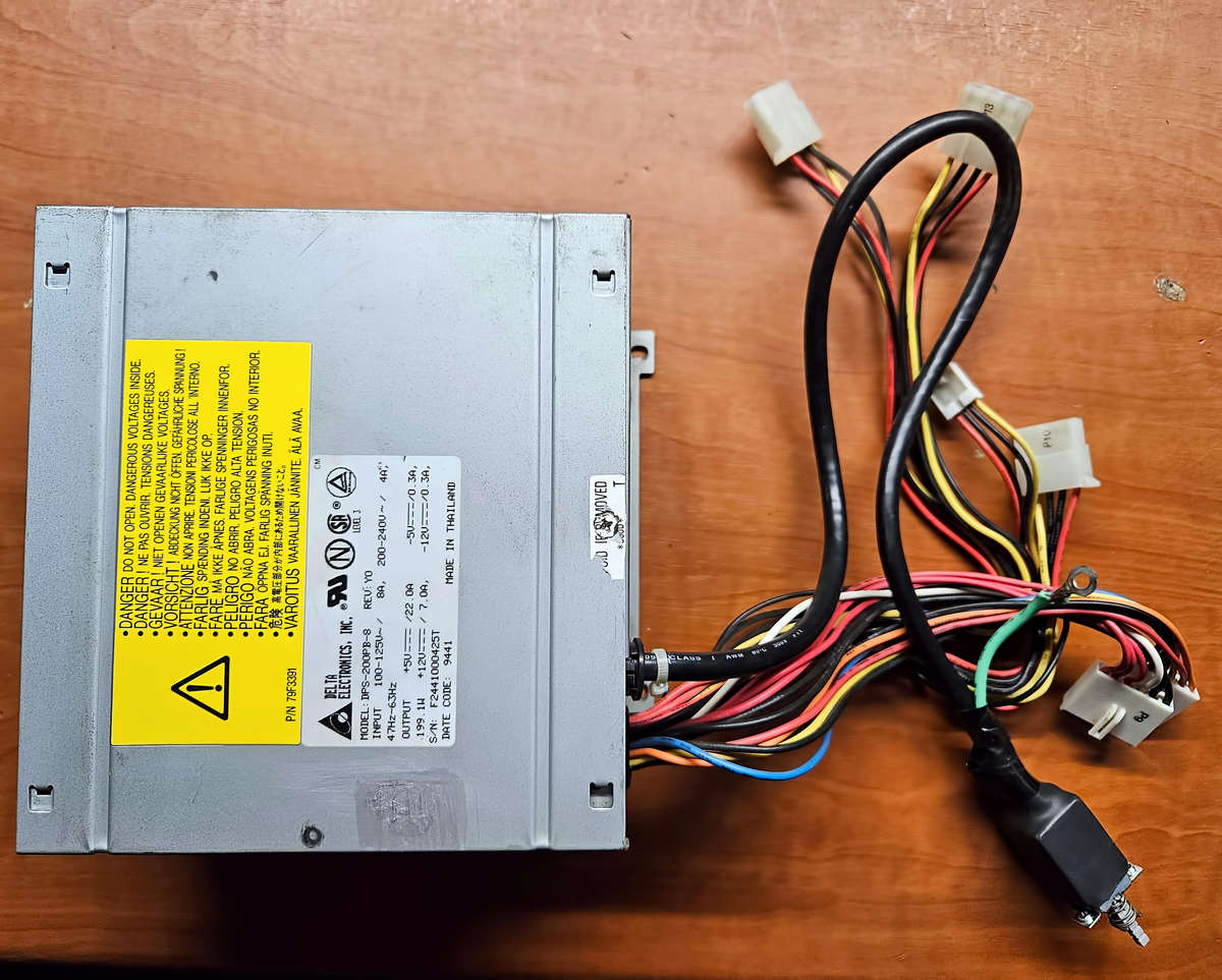 AT power supply 200W (1994) Final listing.