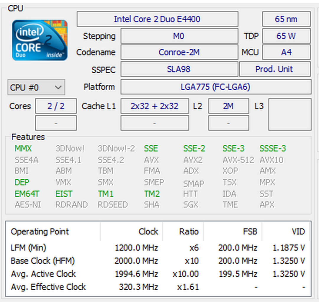 Lenovo ThinkCentre Desktop PC. Dualcore-6Gb-250Gb-Win10