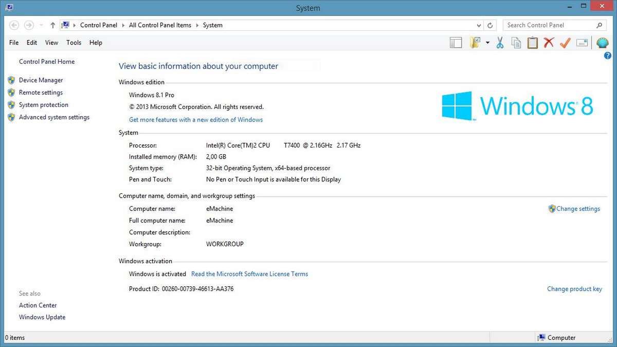 Mini Desktop PC. Core2 Duo - 2Gb RAM - 500Gb HDD