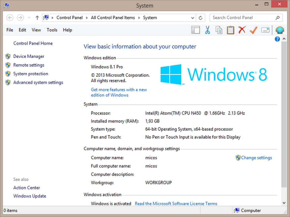 Micros All-in-One Desktop PC