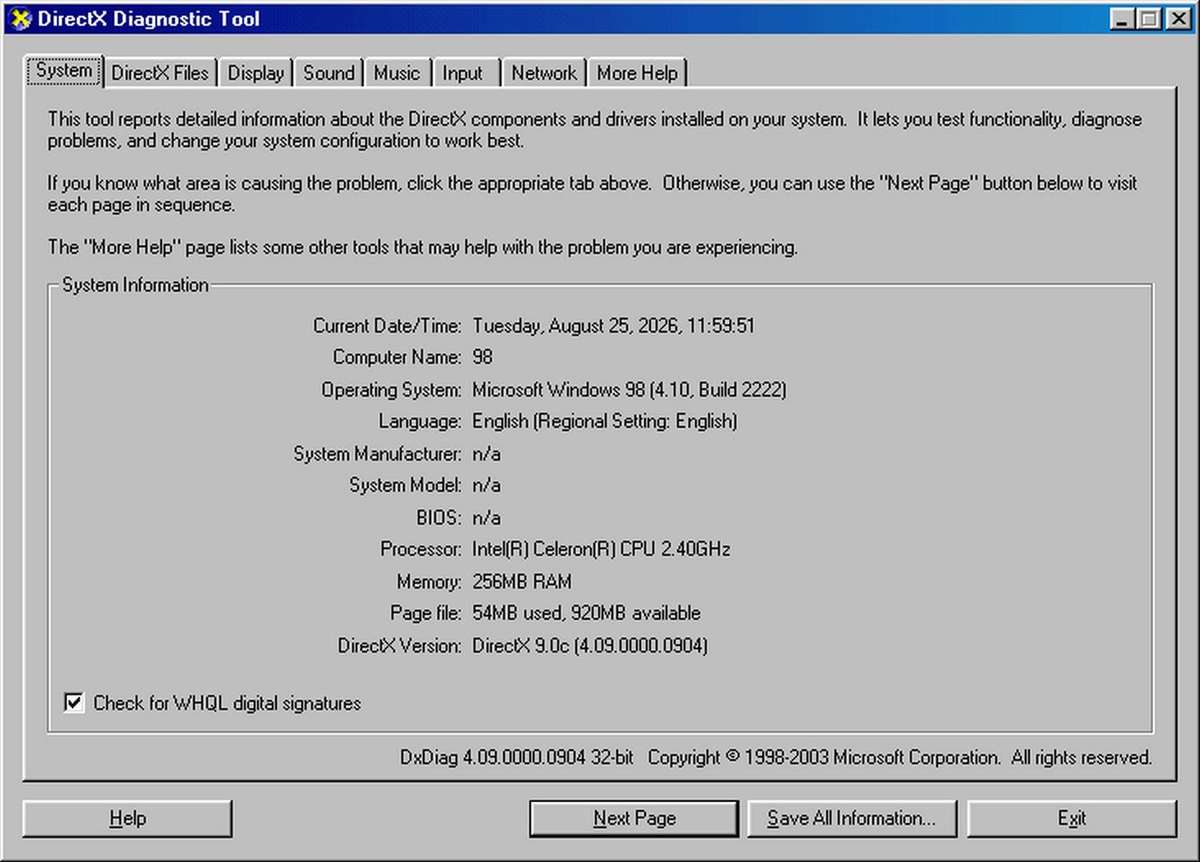 A-Open Windows 98 Desktop PC (2003)