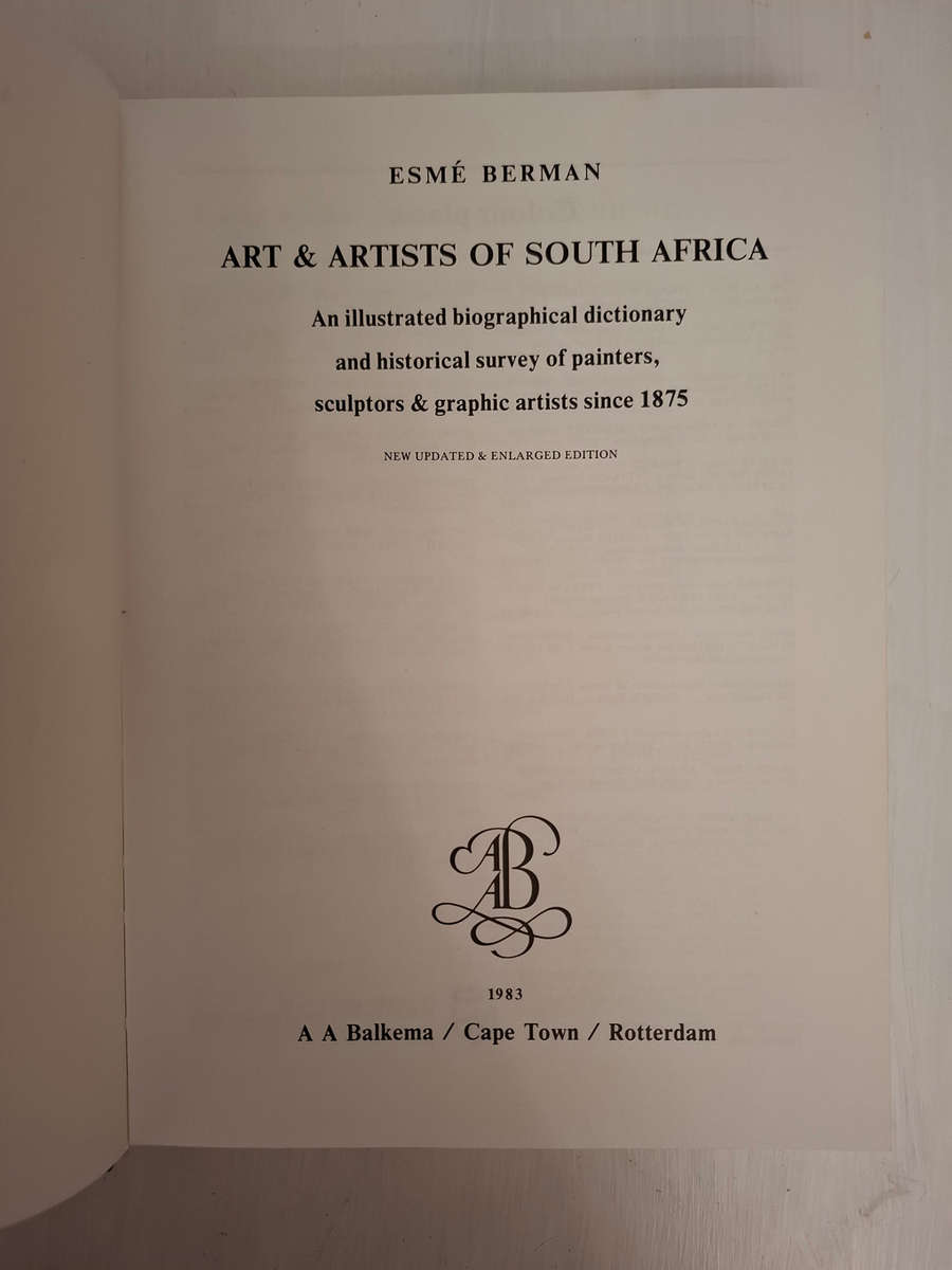 Art and Artists of South Africa (Esme Berman)
