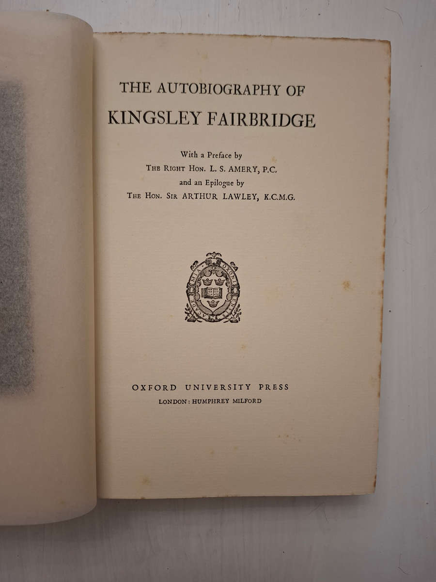 The Autobiography of Kingsley Fairbridge
