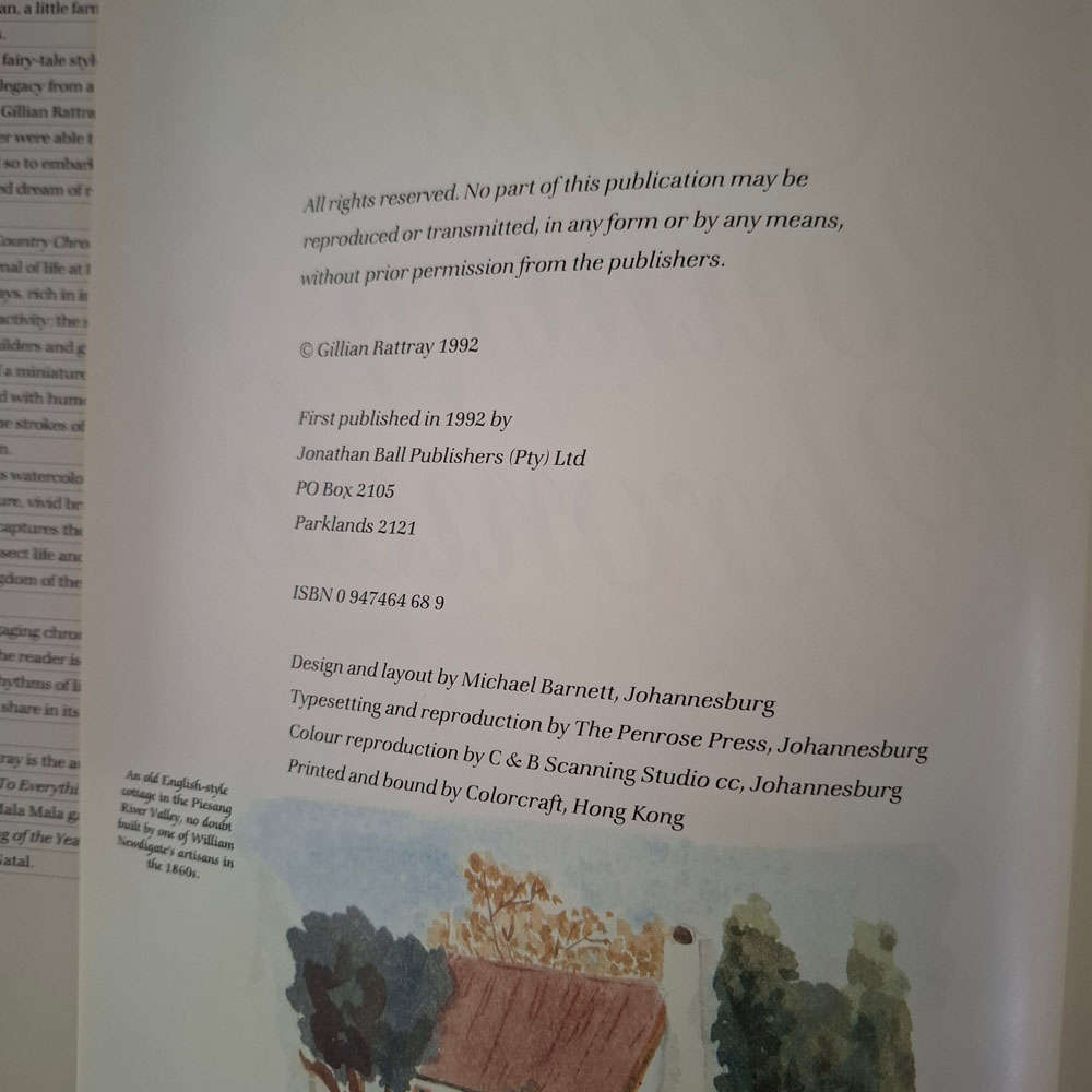 A Cape Country Chronicle  - Rattray, Gillian