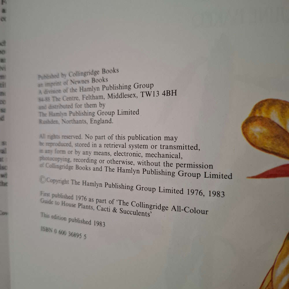 The Collingridge Book of Cacti and other succulents, Illustrated by June Baker - Rochford, Thomas C.