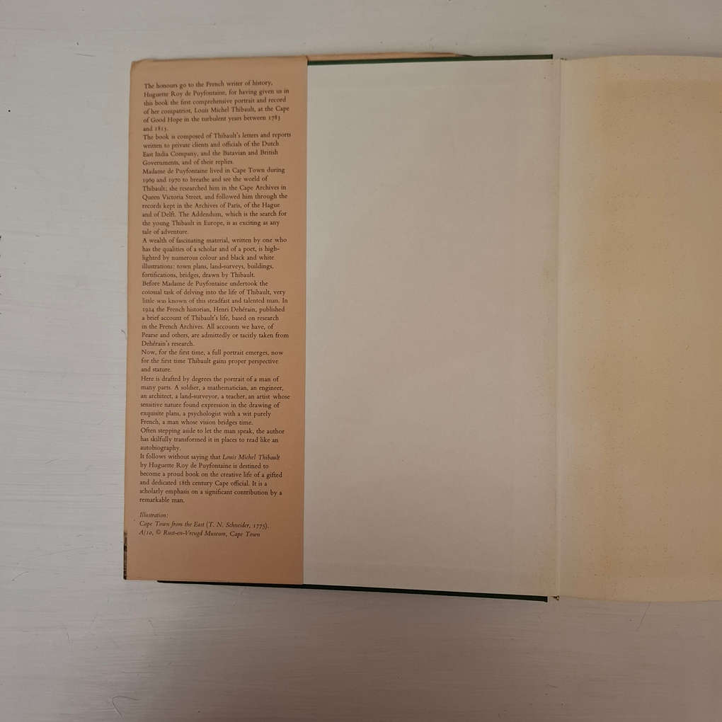 Louis Michel Thibault, 1750-1815,: His Official Life at the Cape of Good Hope Huguette Roy de Puyfon