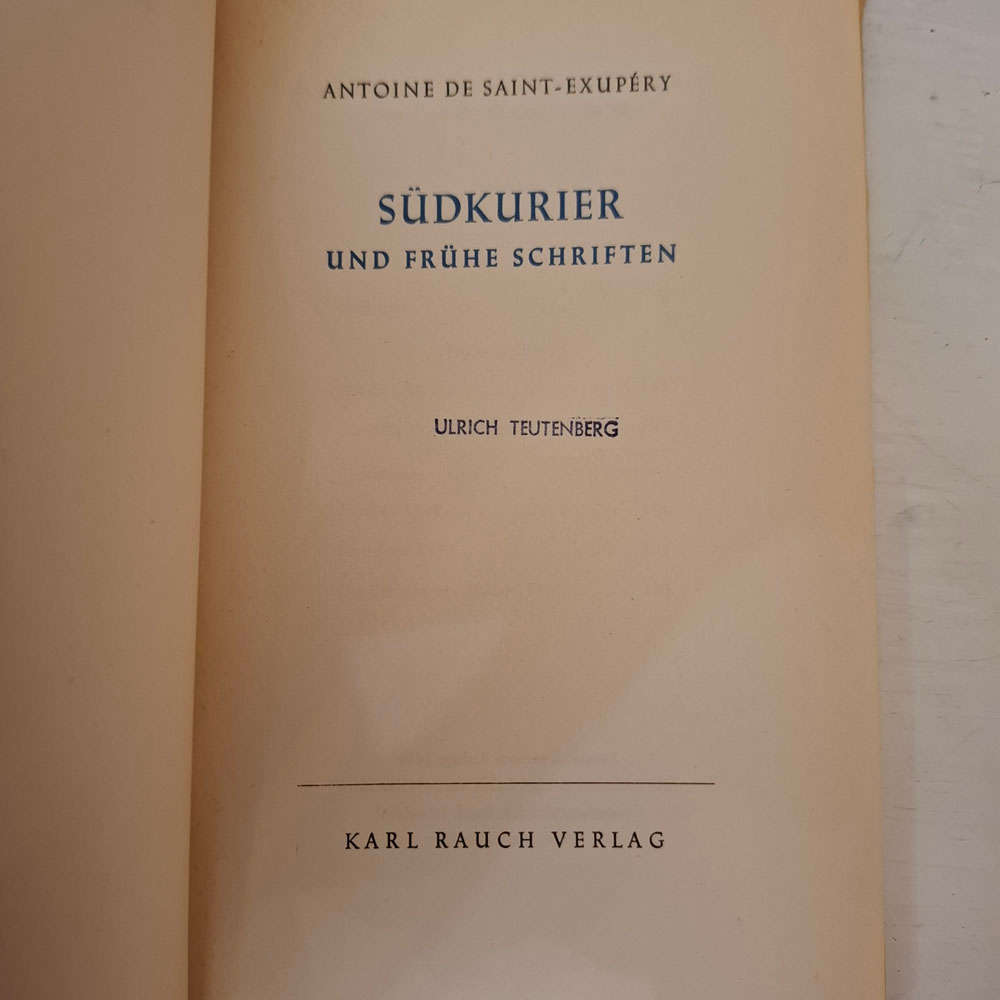3 X Antoine de Saint-Exupery books (German)
