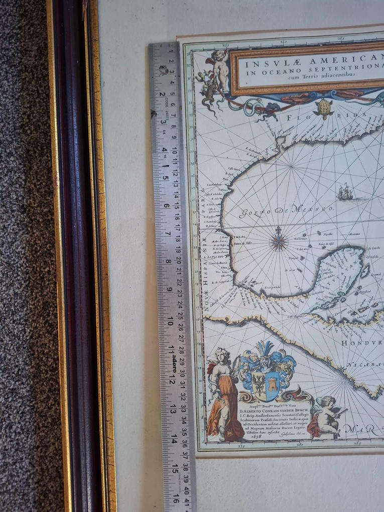 Insulae Americanae in Oceano Septentrionali, cum Terris Adiacentibus: Map of the West Indies Blaeu