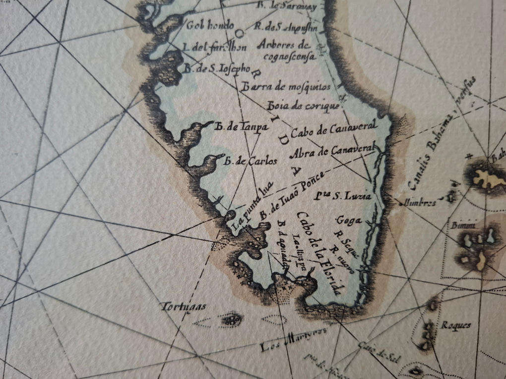 Insulae Americanae in Oceano Septentrionali, cum Terris Adiacentibus: Map of the West Indies Blaeu
