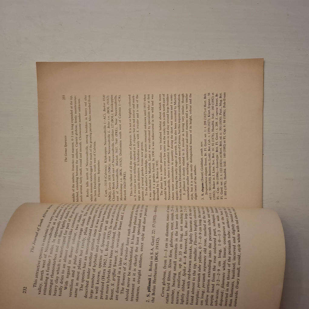 The genus Sparaxis. Journal of South African Botany 35: 219252 (Peter Goldblatt)