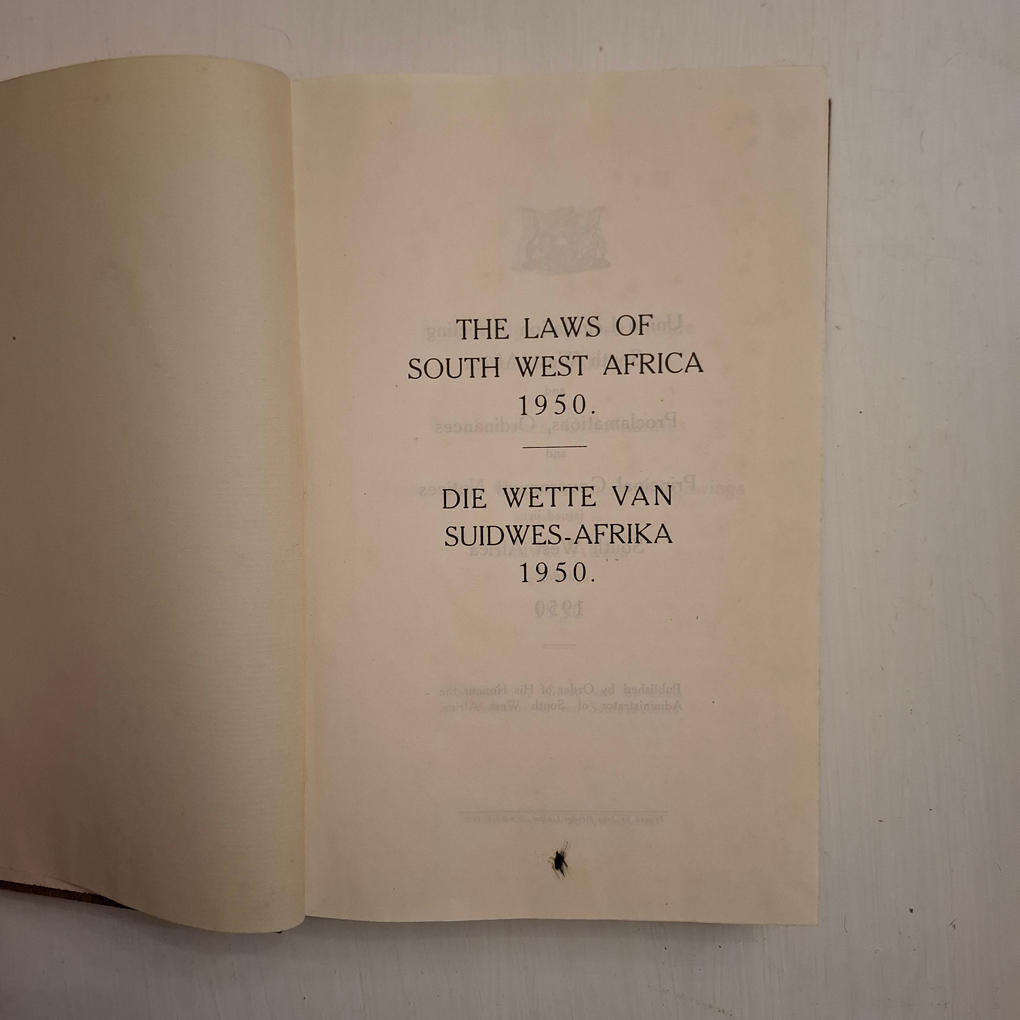 The Laws of South West Africa 1950 / Die Wette van Suidwes-Afrika 1950