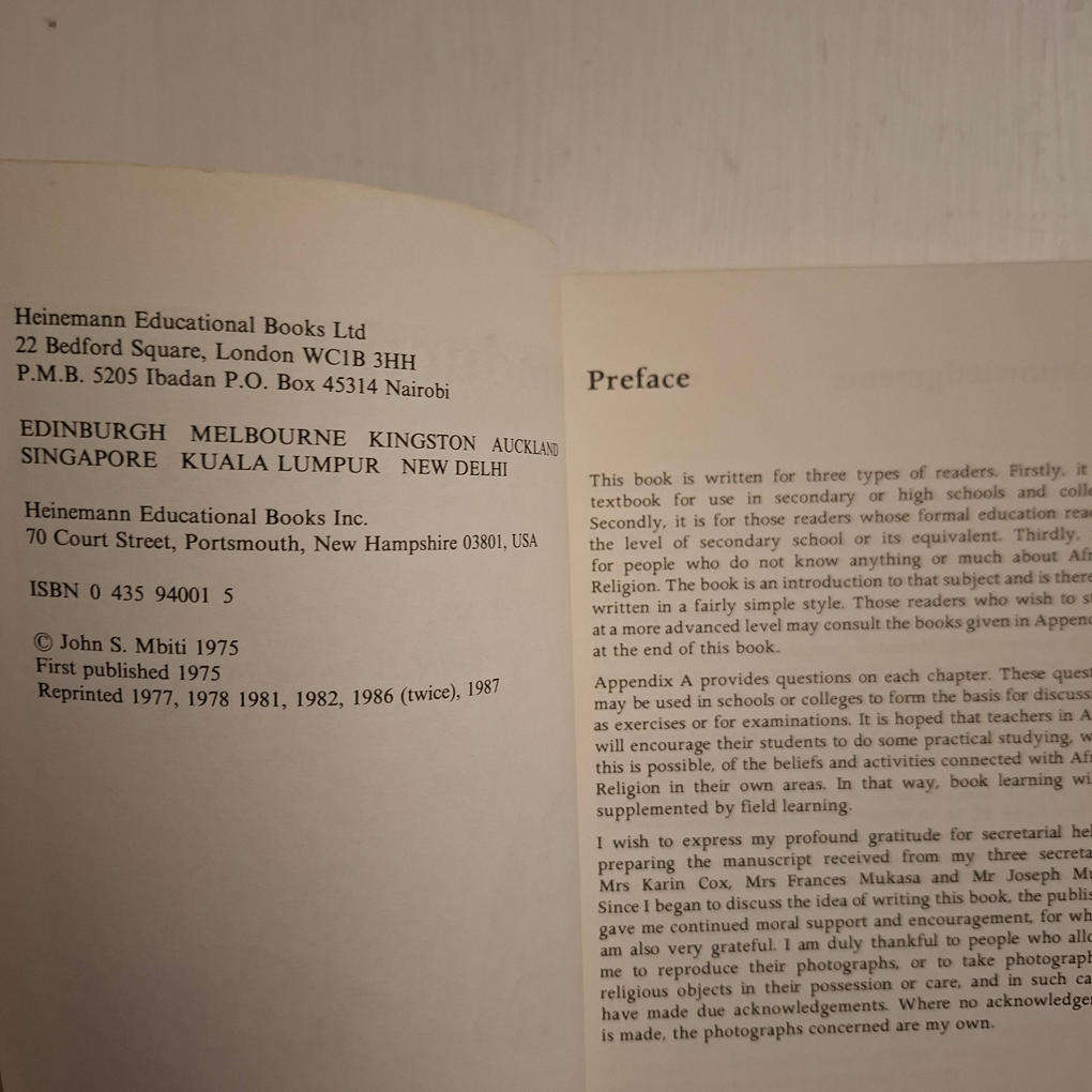 Introduction to African Religion (John S. Mbiti)