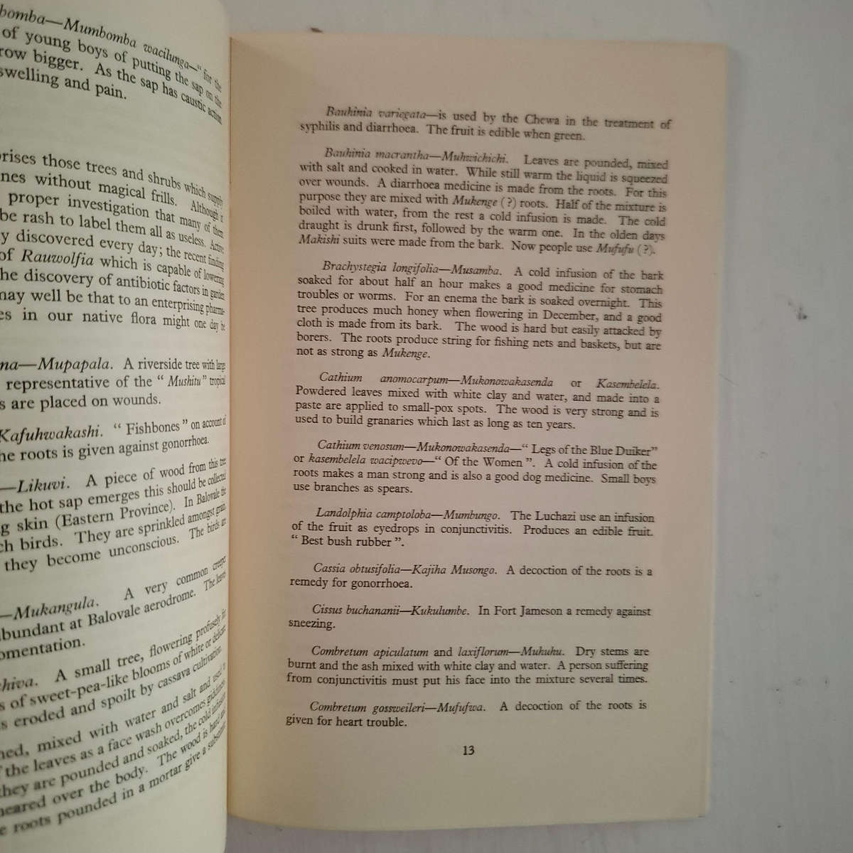 Some African Poison Plants and Medicines of Northern Rhodesia. The Occasional Papers of the Rhodes-L