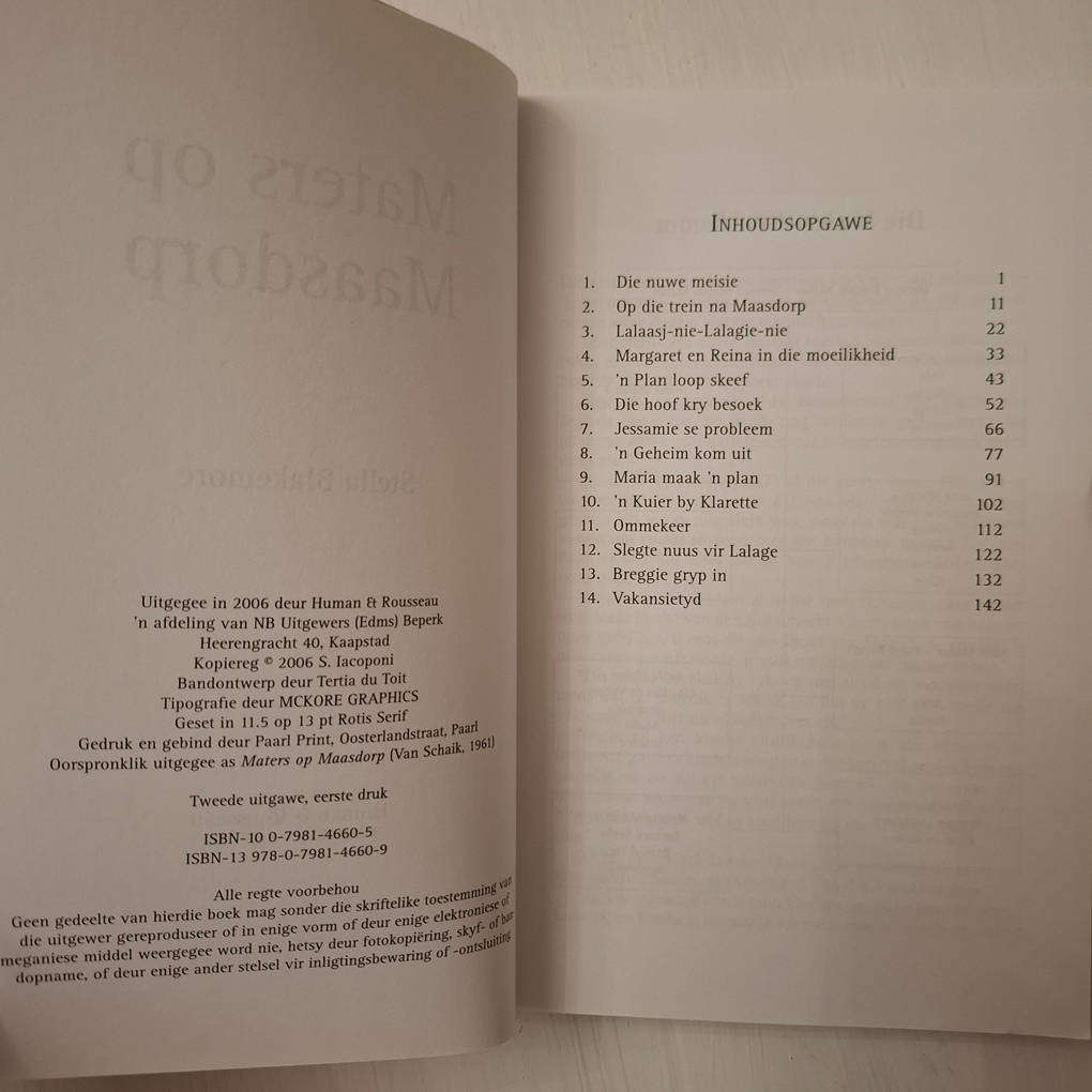 Stella Blakemore: Maasdorp se redaktrises & Maters op Maasdorp