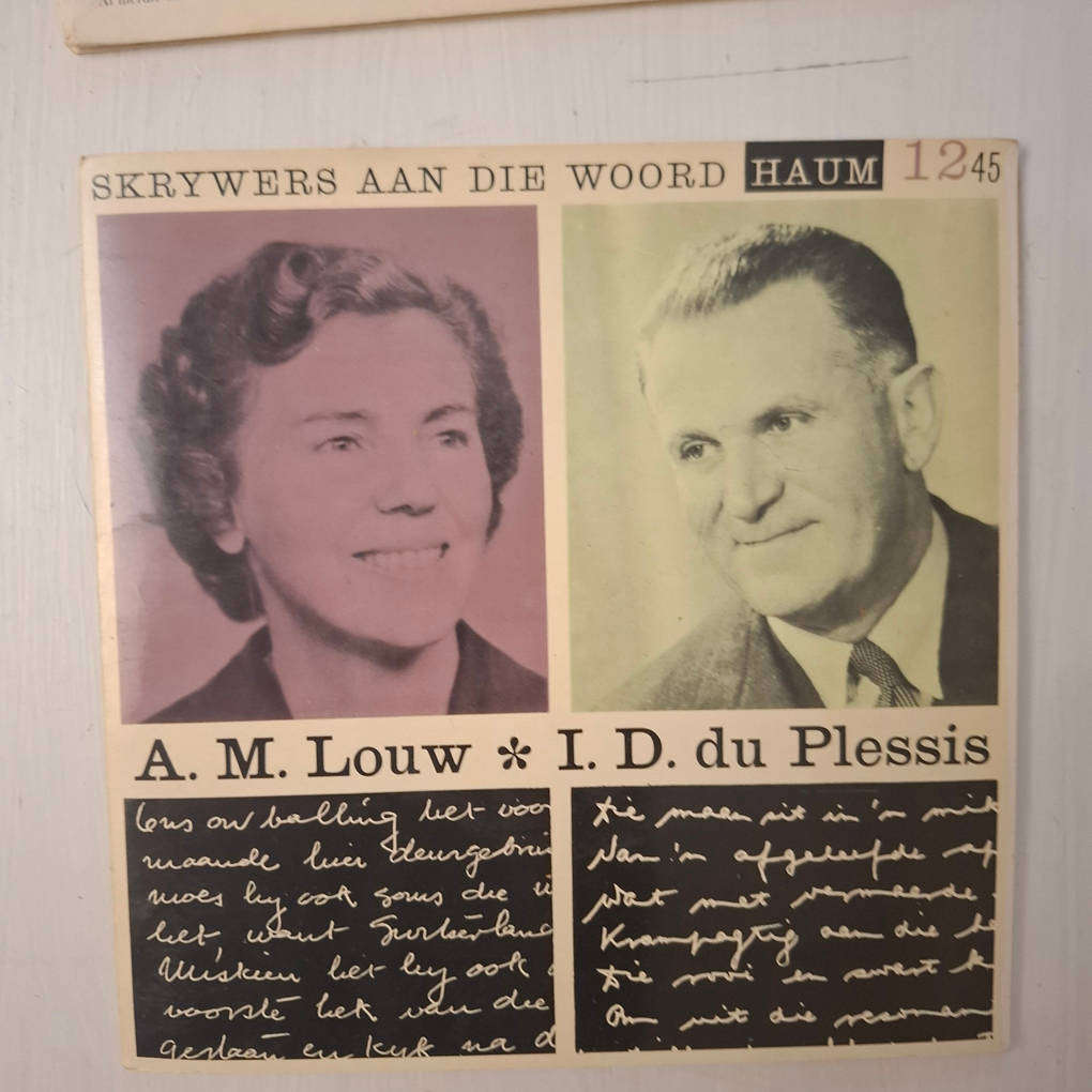 5 X 'Skrywers aan die woord' Records/Plate (Haum)