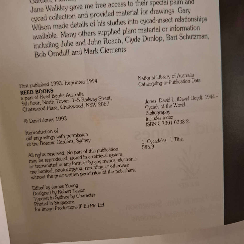 Cycads of the World - Ancient Plants in Today's Landscape (David L. Jones)