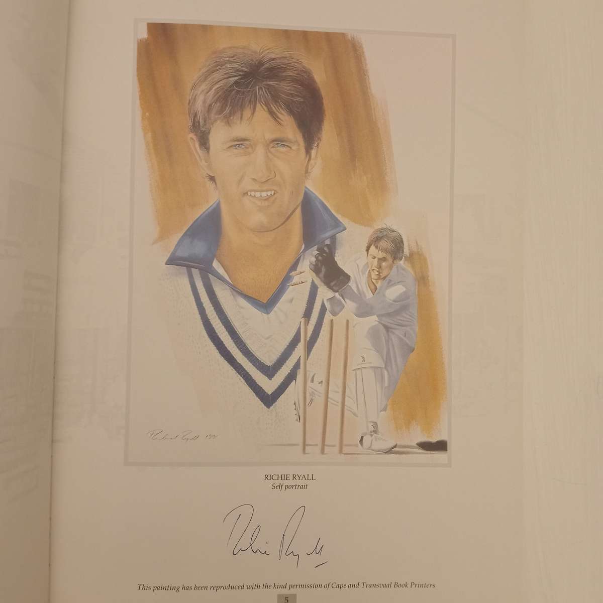 A Brush With Cricket : Richie Ryall Benefit Year July 1991 - July 1992 (Signed by the author Richie