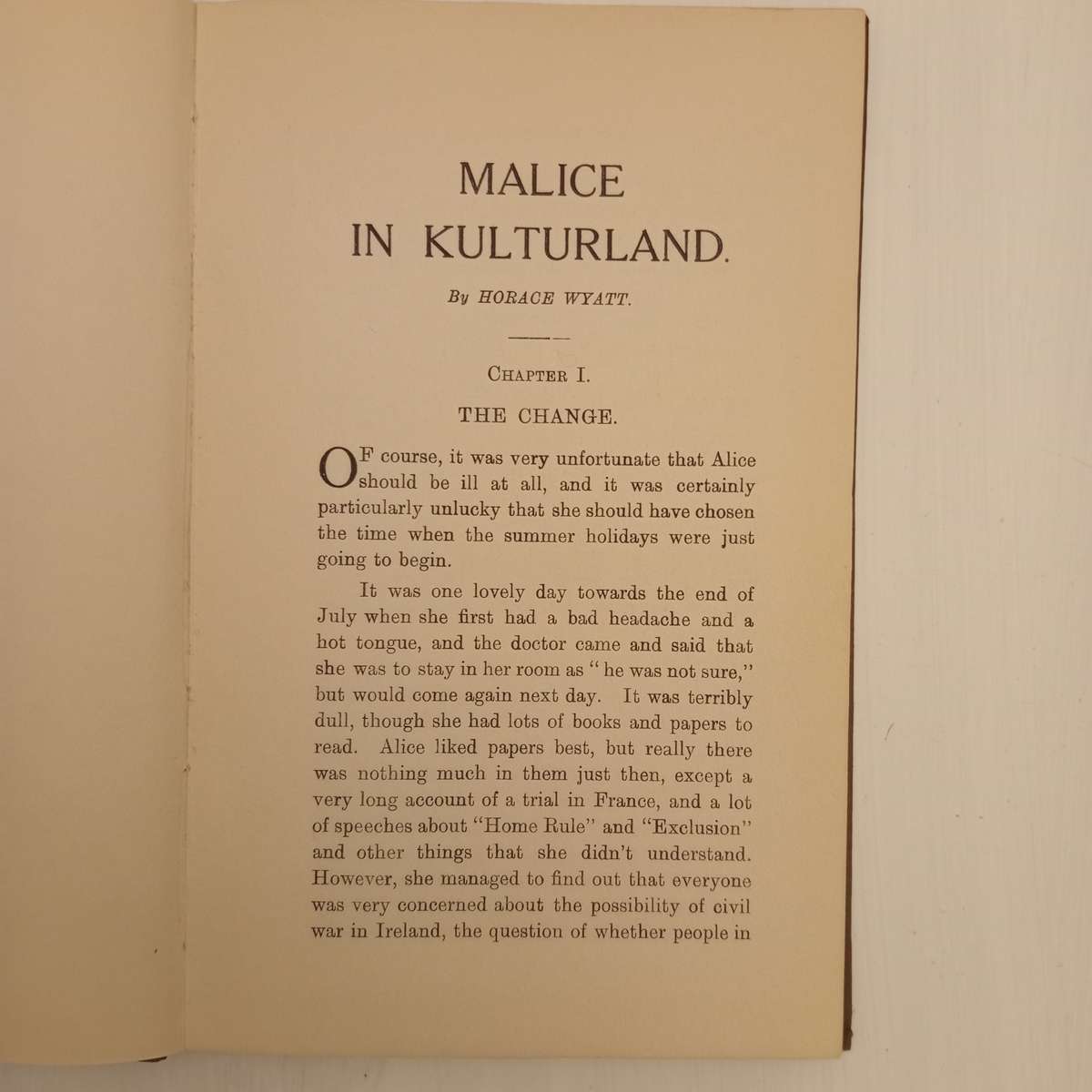 Malice in Kulturland / by Horace Wyatt , with illustrations by W. Tell