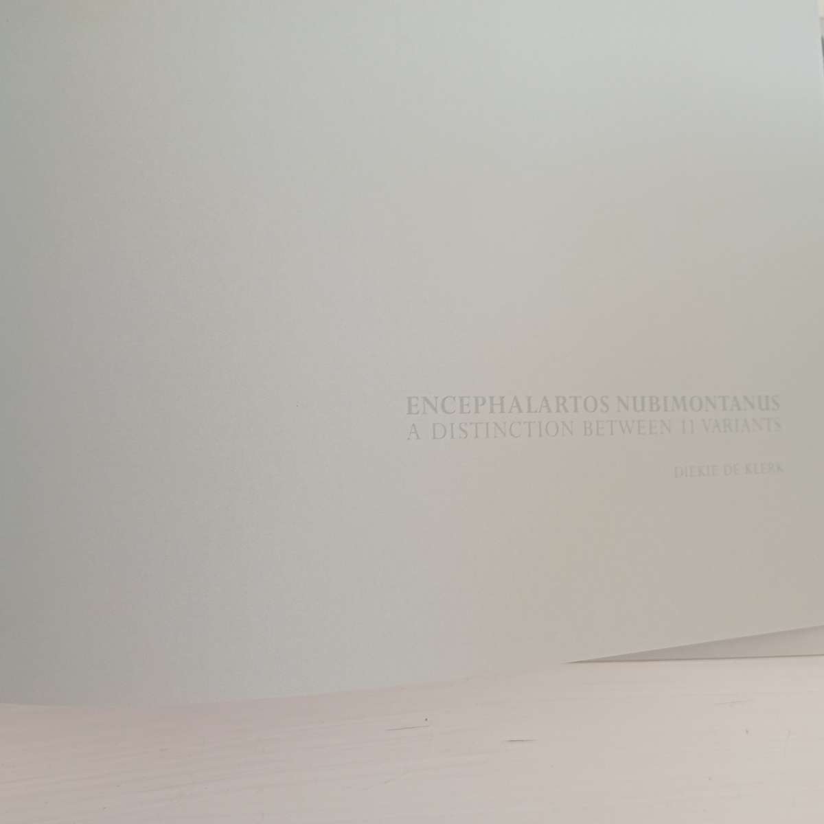 Encephalartos nubimontanus - a distinction between 11 variants - Dr. Diekie de Klerk