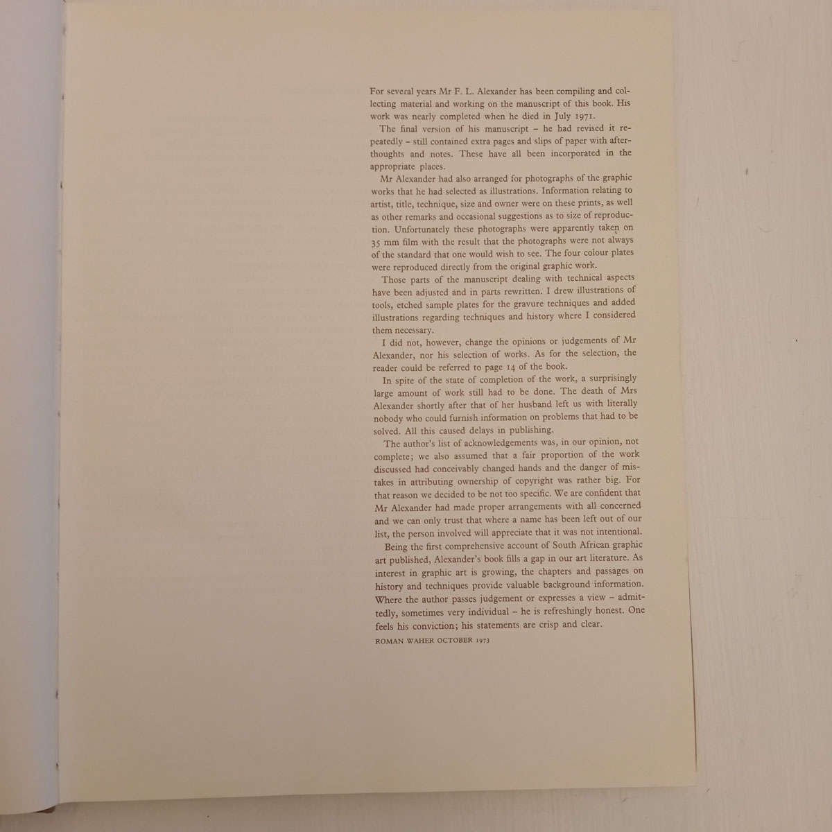 South African graphic art and its techniques