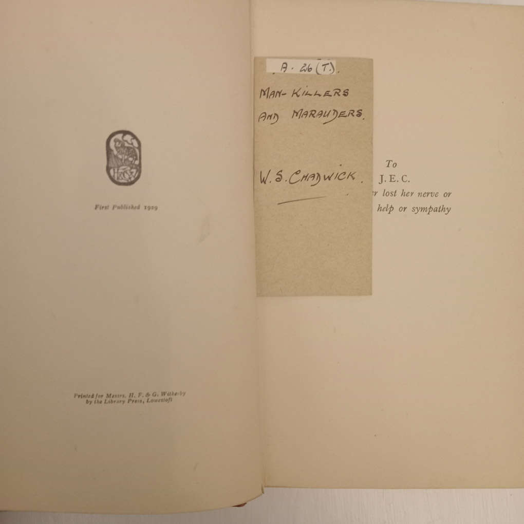 Man-Killers And Marauders - Some Big Game Encounters Of An African Hunter (W.S. Chadwick)