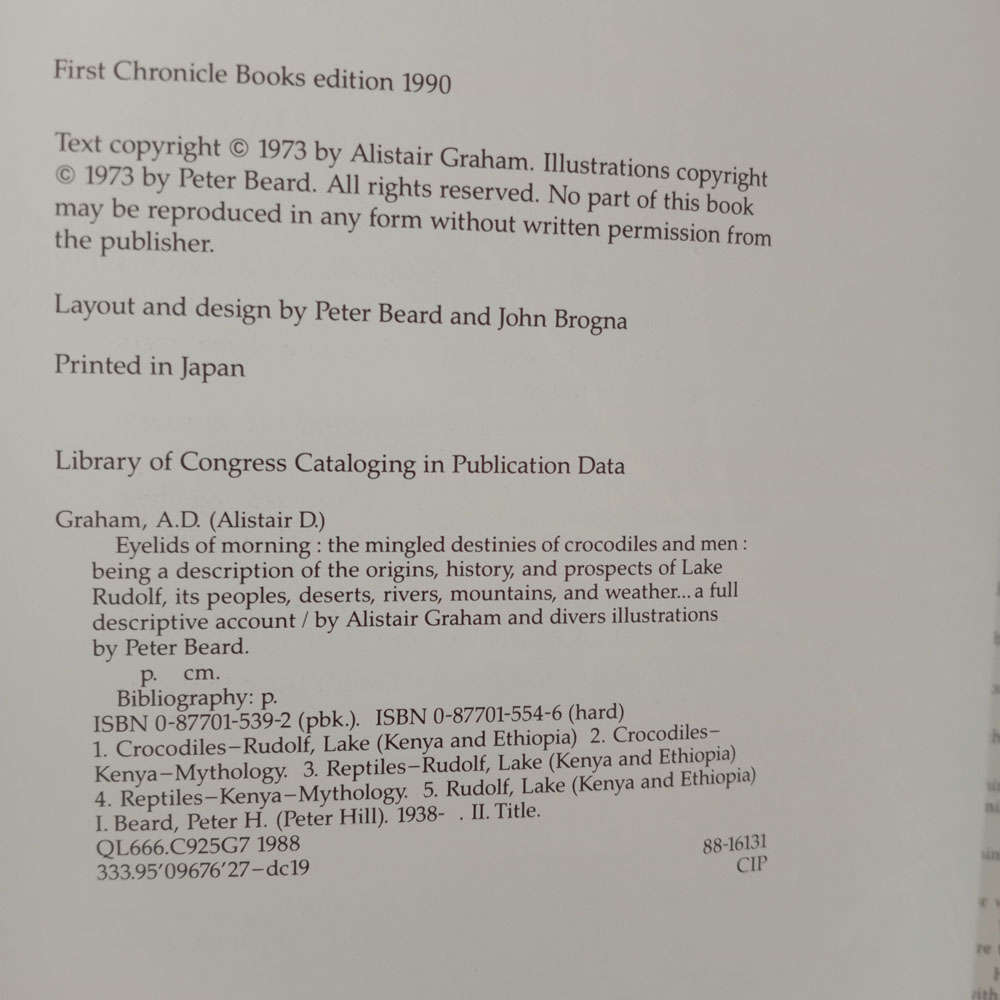 Eyelids of Morning: The Mingled Destinies of Crocodiles and Men (Alistair Graham, Peter Beard)