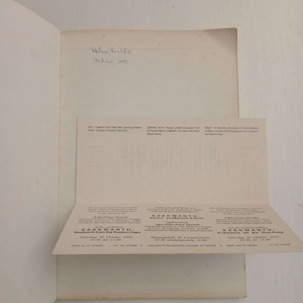 Ezakwantu: Beadwork from the Eastern Cape: 31 Oct 1993-29 May 1994, South African National Gallery