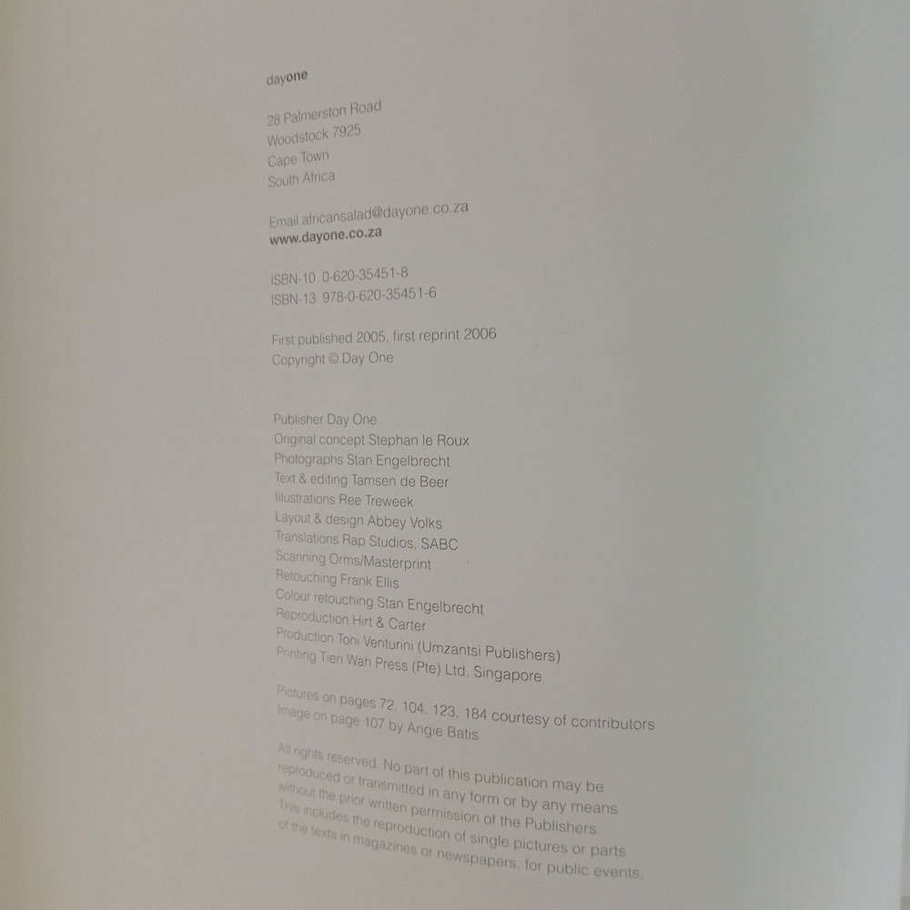 African Salad: A Portrait of South Africans at Home (Engelbrecht, Stan, de Beer, Tamsen)