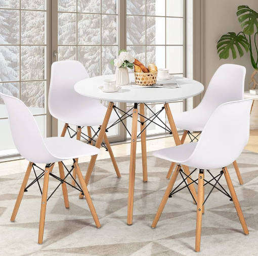 Round Table Set - White