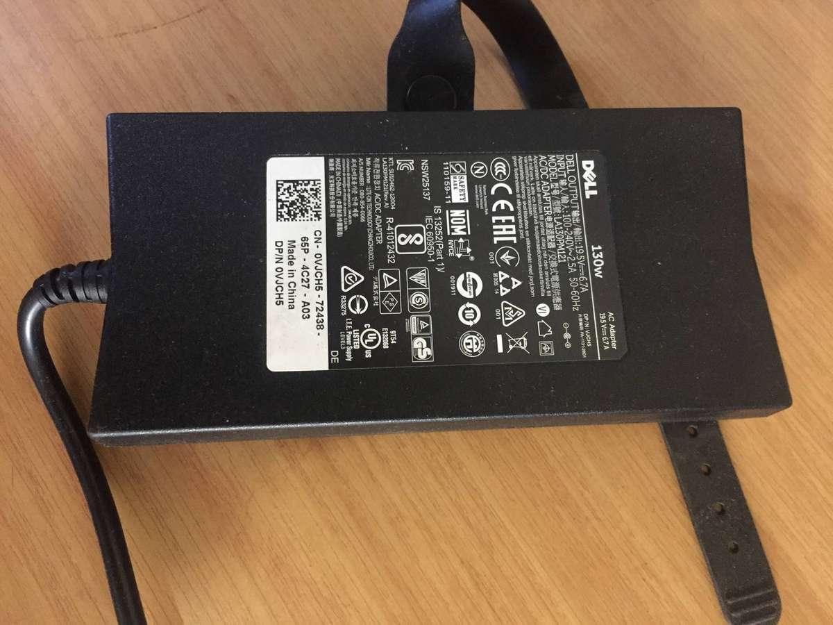Original Dell Laptop Slim AC Adapter 130W 19.5V 6.7A Charger.