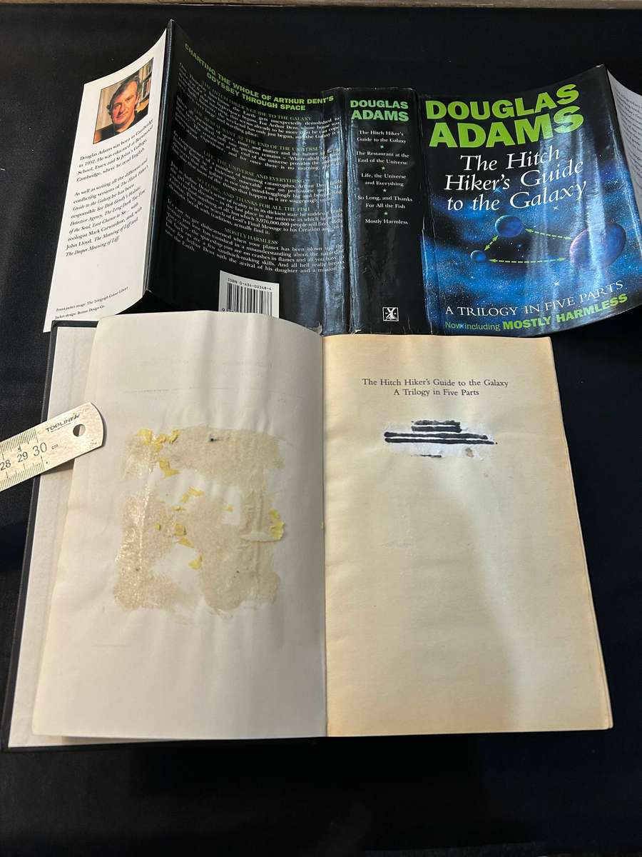 The Hitch Hiker's Guide To The Galaxy.  Douglas Adams