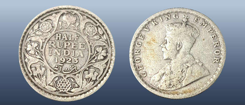 INDIA - HALF RUPEE 1923