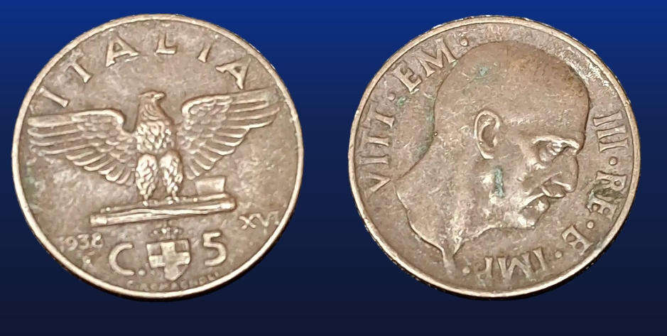 ITALY - 1938 5 CENTESIMI