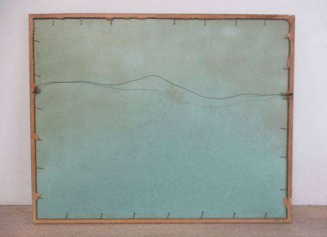 Vintage original Chinese black ink horse painting on silk - signed