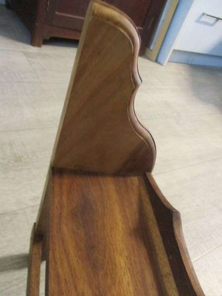 Large, solid quality wood wall mounted shelf - Imbuia?