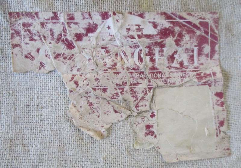 Gorgeous vintage Shanghai hand crafted Chinese rug in duck egg blue