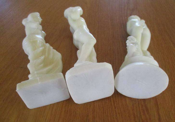 Three vintage figurines for your Greek Mythology themed cake/buffet/party