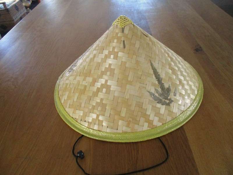 A well made Chinese Asian Summer Rice farmer bamboo hat to wear or display