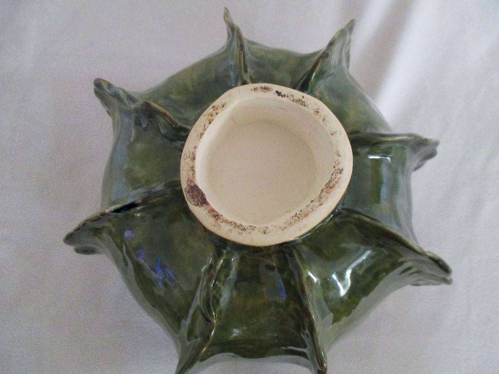Stunning, unique highly glazed hand made pottery bowl/planter  from Mauritius