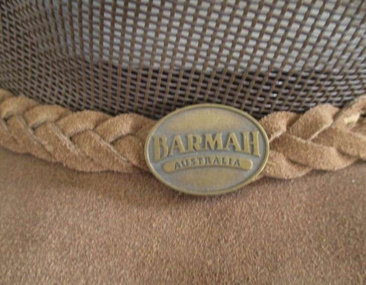 Aussie Bush gear - Quality Barmah foldaway cooler suede leather hat no 1064 - large