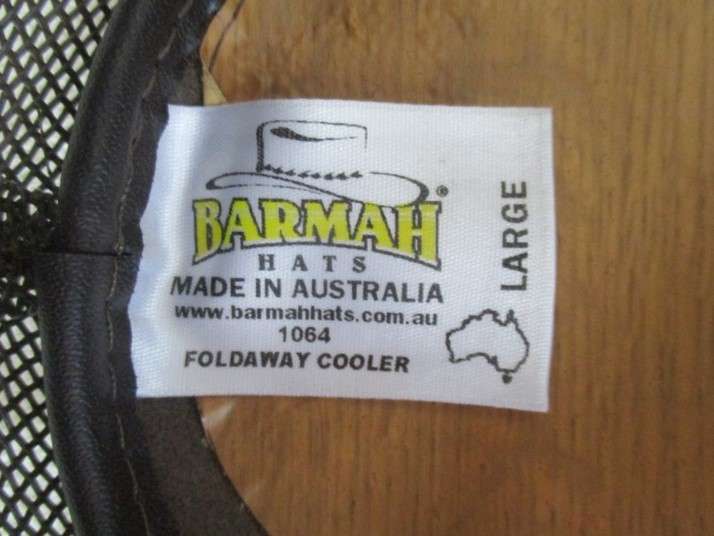 Aussie Bush gear - Quality Barmah foldaway cooler suede leather hat no 1064 - large