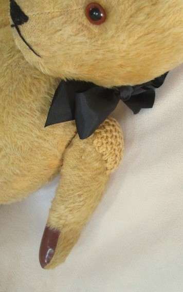 Three real vintage golden mohair Teddy bears - one Merrythought? and two Ark bears