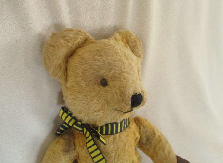 Three real vintage golden mohair Teddy bears - one Merrythought? and two Ark bears