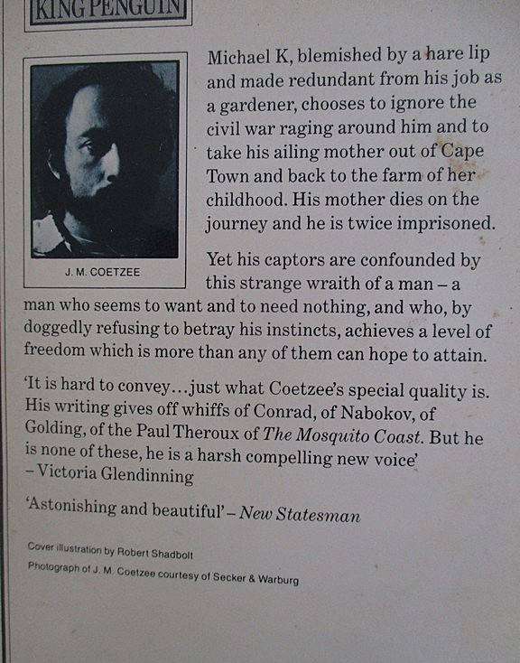 Life & Times of Michael K - J.M. Coetzee