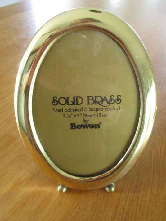 Three vintage Bowan solid brass photo frames in great unused condition