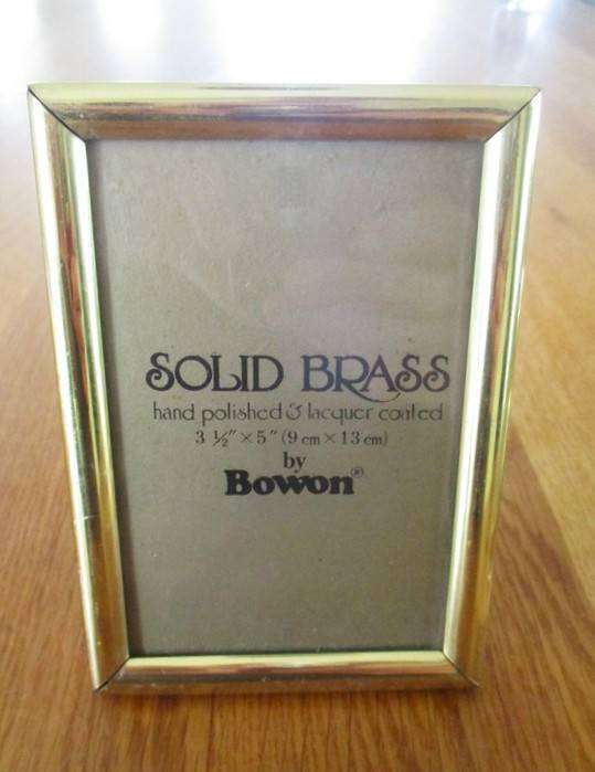 Three vintage Bowan solid brass photo frames in great unused condition
