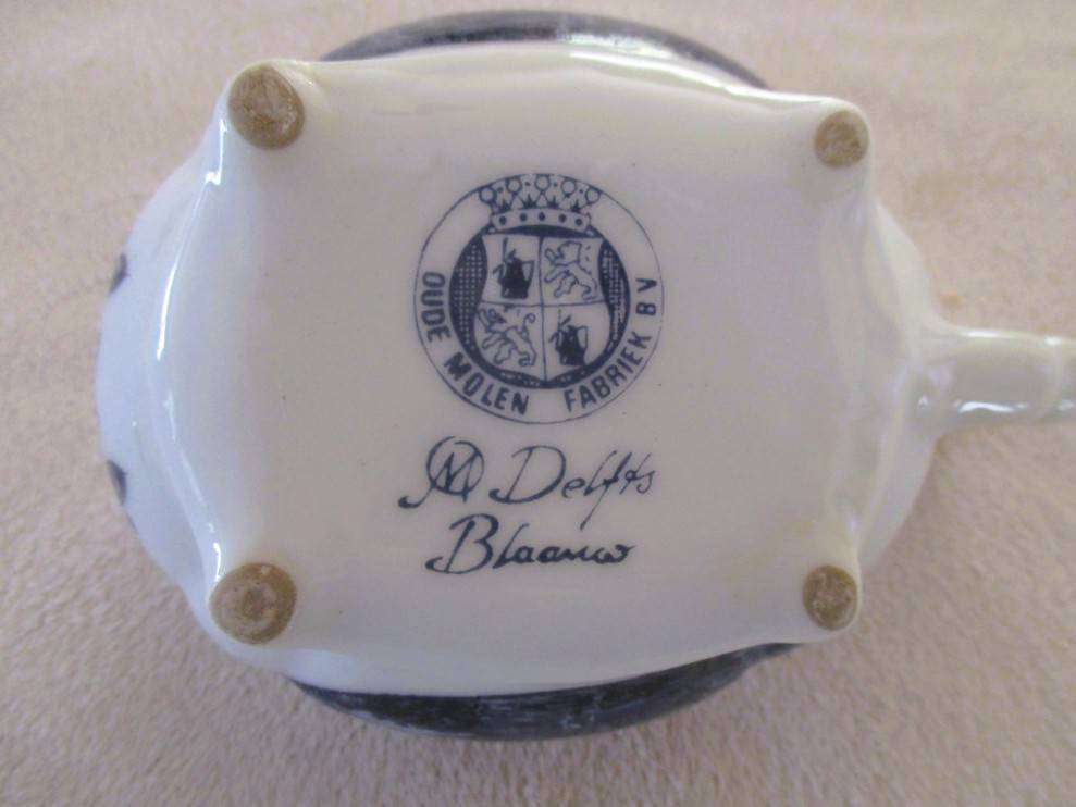Two Oude Molen Fabriek Delft creamers